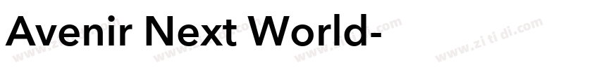 Avenir Next World字体转换